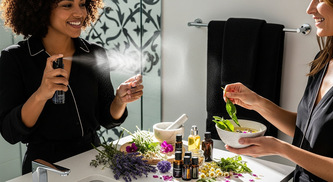 alternative naturali profumo capelli, cura capelli naturale, oli essenziali capelli